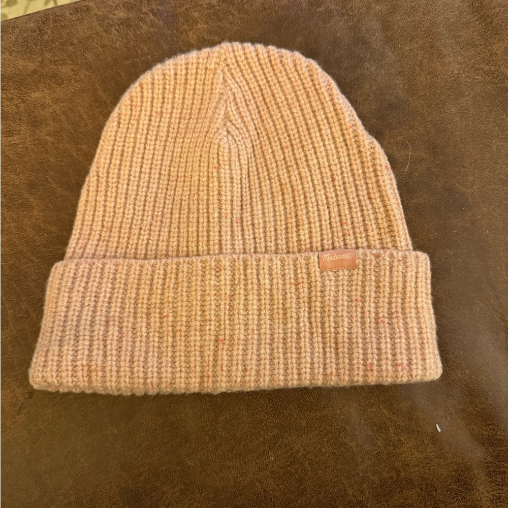 Madewell Pink Ribbed Knit Beanie